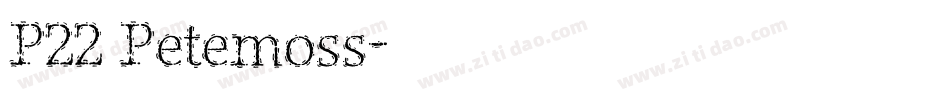 P22 Petemoss字体转换